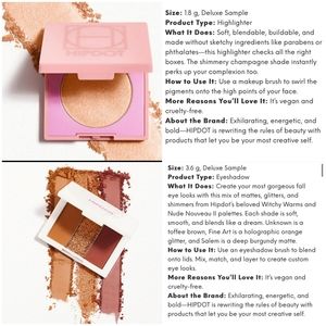 Hipdot 2Pc Pigment/Highlighter Set, New